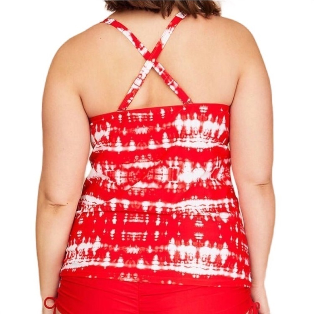 Cacique Swim Tie Dye Tankini Swimsuit Top 44DDD - Picture 3 of 9